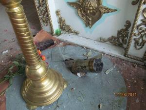В Петро-Павловский храм в пос. Моспино Донецкой области попал снаряд
