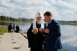 Патриарх Кирилл и глава Пскова Андрей Турчак