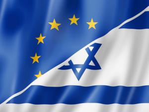 Флаг Евросоюза и Израиля