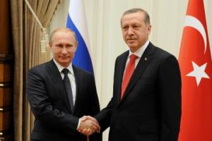 Президенты России и Турции Владимир Путин и Реджеп Эрдоган