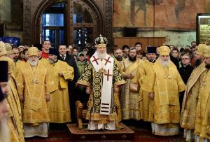 Святейший Патриарх Московский и всея Руси Кирилл совершил Божественную литургию в Патриаршем Успенском соборе Московского Кремля