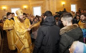 Епископ Воскресенский Савва на освящении храма во имя Жен-Мироносиц