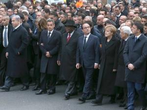 Лидеры колонны *Республиканского марша* в Париже