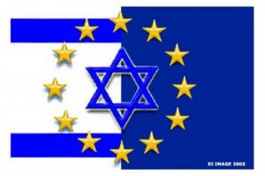 Флаги Израиля и Евросоюза