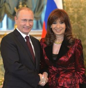 Президент РФ Владимир Путин и глава Аргентины Кристина Киршнер