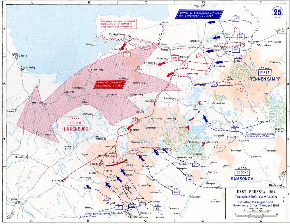 Восточно-Прусская операция 17-23 августа 1914