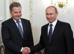 Президенты России и Финляндии Владимир Путин и Саули Ниинистё