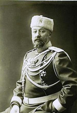 Командир гвардейского корпуса генерал от кавалерии В.М. Безобразов