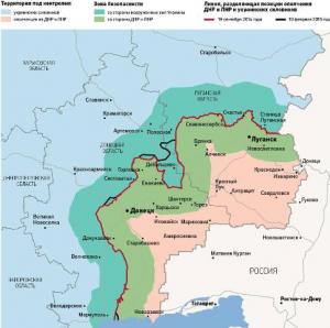 Карта ДНР и ЛНР