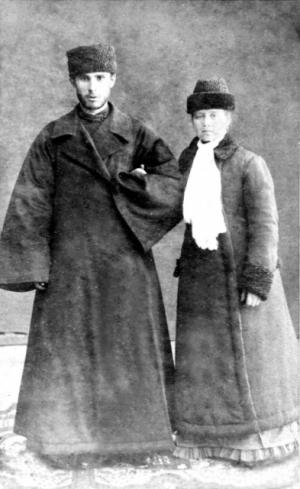 Диакон Владимир Мощанский с женой Евдокией Ивановной