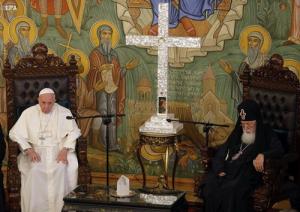 Папа Франциск и патриарх Илия II