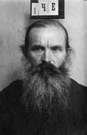 Священник Иоанн Честнов, тюремная фотография, 1930 год
