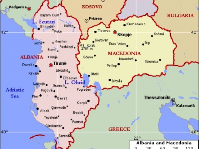 Македония карта мира