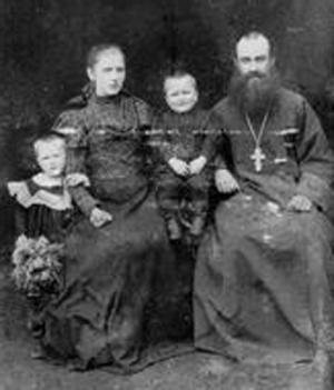 Священник Михаил Белороссов (1869-1920) с супругой Анной Васильевной