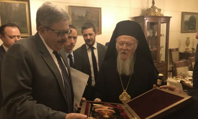 Патриарх Константинопольский Варфоломей и посол России в Турции Алексей Ерхов