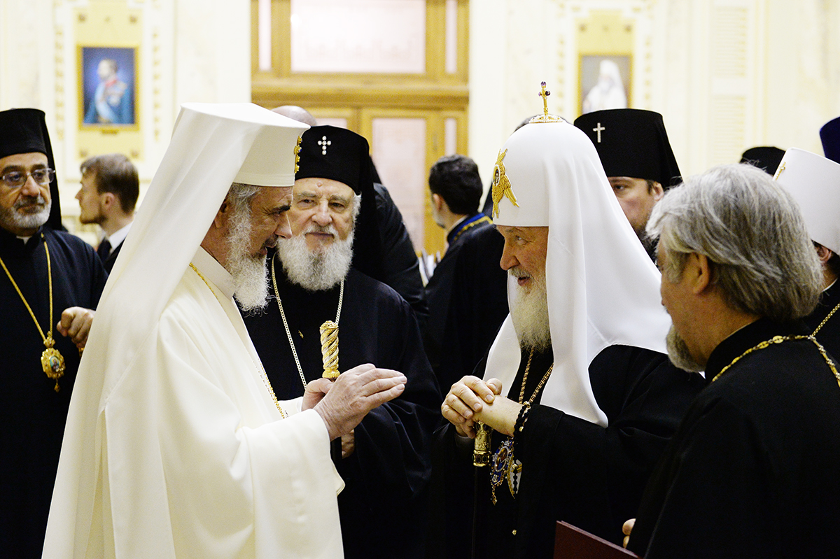 Святейший Патриарх Московский Кирилл и Блаженнейший Патриарх Румынский Даниил