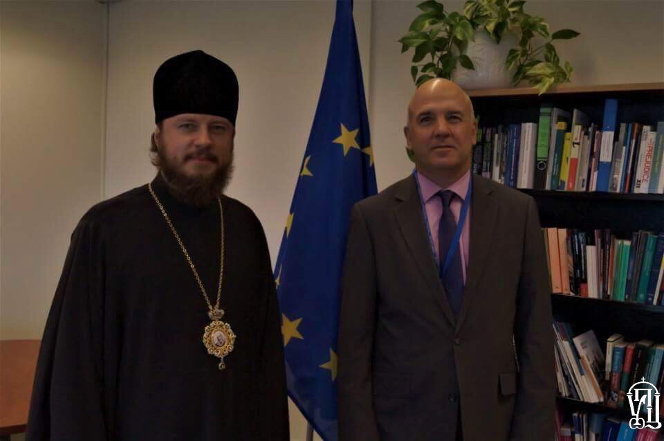 Епископ Барышевский Виктор вверховный комиссар по правам человека Совета Европы Нильс Мужниекс