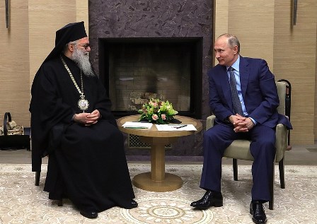 Владимир Путин и Патриарх Антиохийский Иоанн X