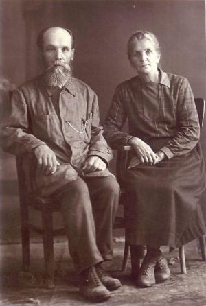 Протоиерей Феодор Поройков (1875-1942) с супругой Фаиной Ивановной