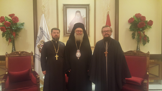 Антиохийский Патриарх Иоанн X и представители Святейшего Патриарха Московского и всея Руси