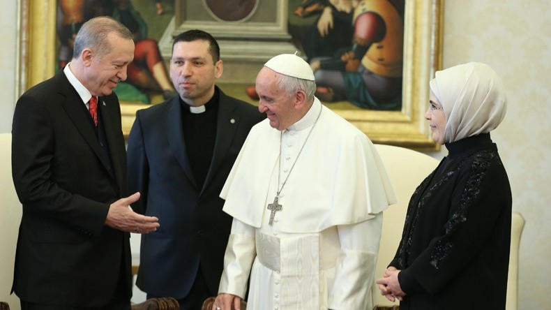 Папа Римский Франциск и Реджеп Эрдоган