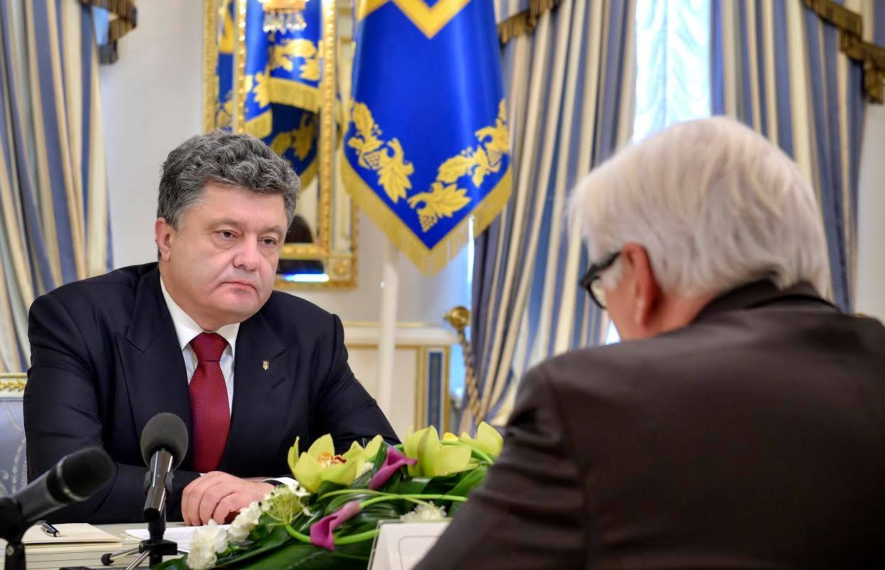 Президент Украины Пётр Порошенко и президент Германии Вальтер Штайнмайер
