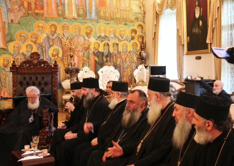 Грузинские архиереи присутствовали на встрече Патриарха Илии и делегации Константинопольского Патриархата