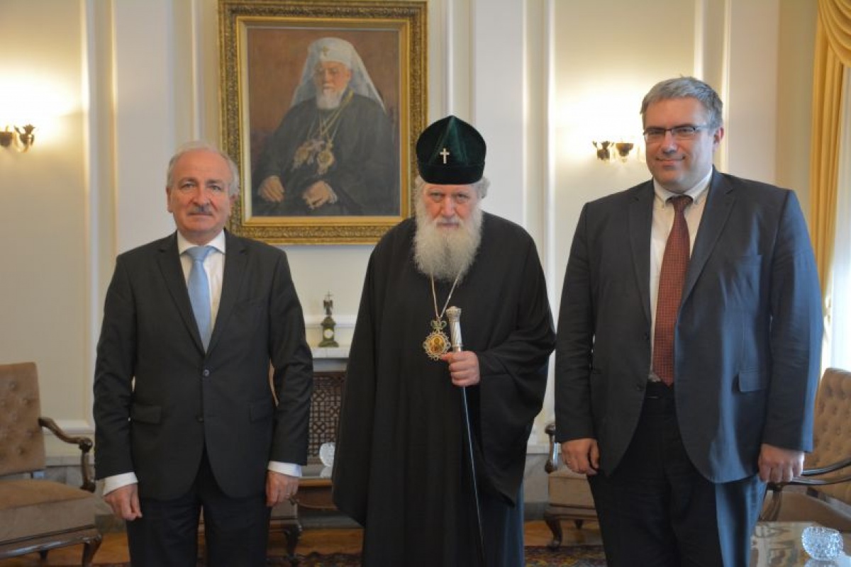 Патриарх Болгарский Неофит и представители Администрации Президента Украины