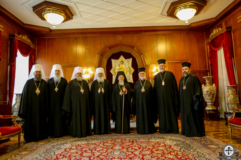Патриарх Константинопольский Варфоломей и делегация канонической УПЦ