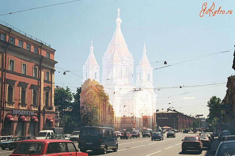 Благовещенская площадь в Санкт-Петербурге, где когда-то стояла Благовещенская церковь, уничтоженная большевиками