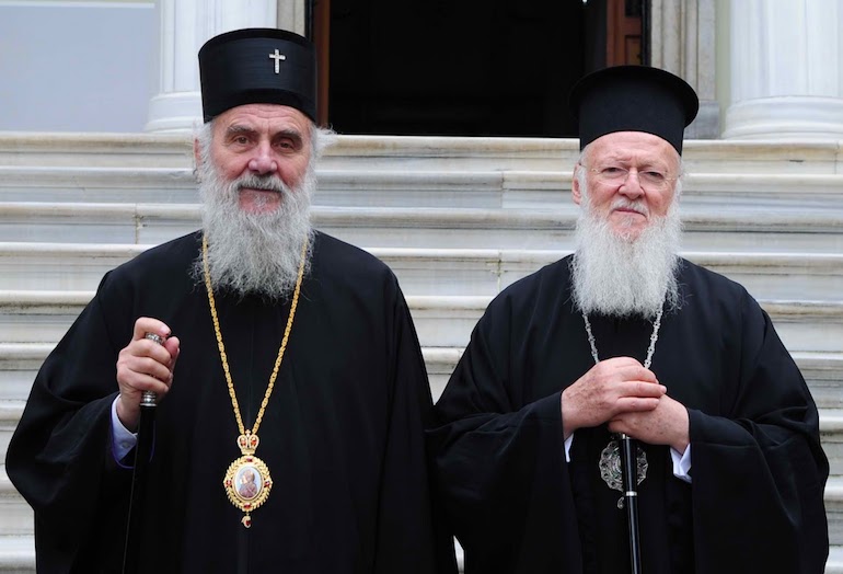 Патриарх Константинопольский Варфоломей и Патриарх Сербский Павел