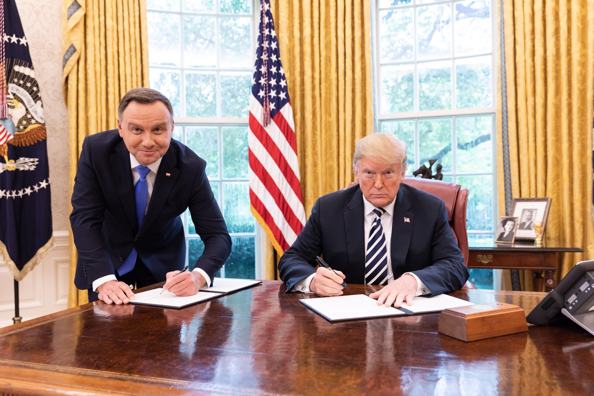 Президенты США и Польши Дональд Трамп и Анджей Дуда 