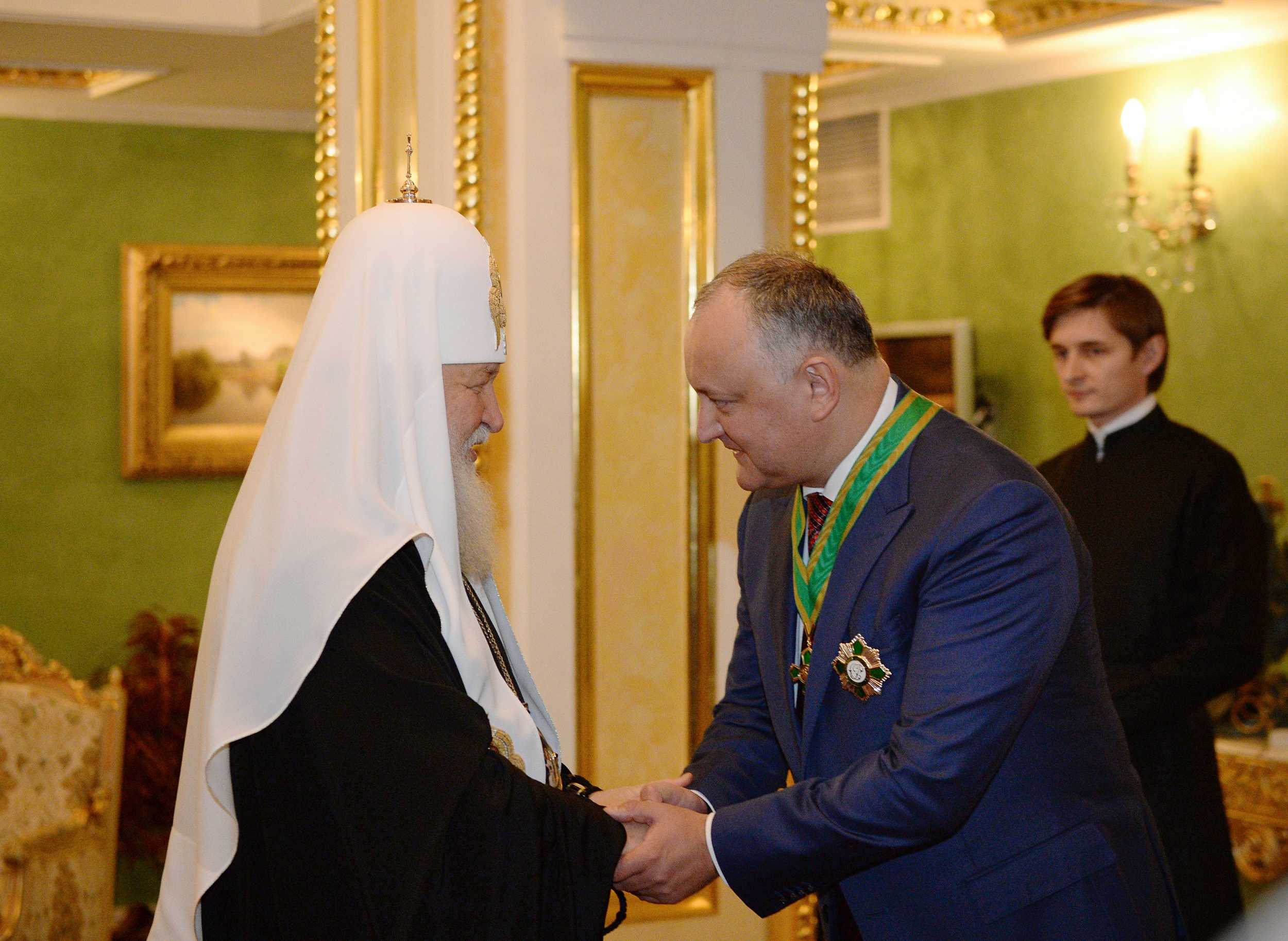 Святейший Патриарх Кирилл и Президент Молдавии Игорь Додон