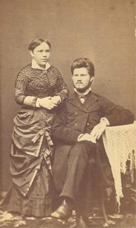 Александр Дагаев и Стефанида Дробинина, фото до свадьбы. 27.09.1884 г. Бийск.