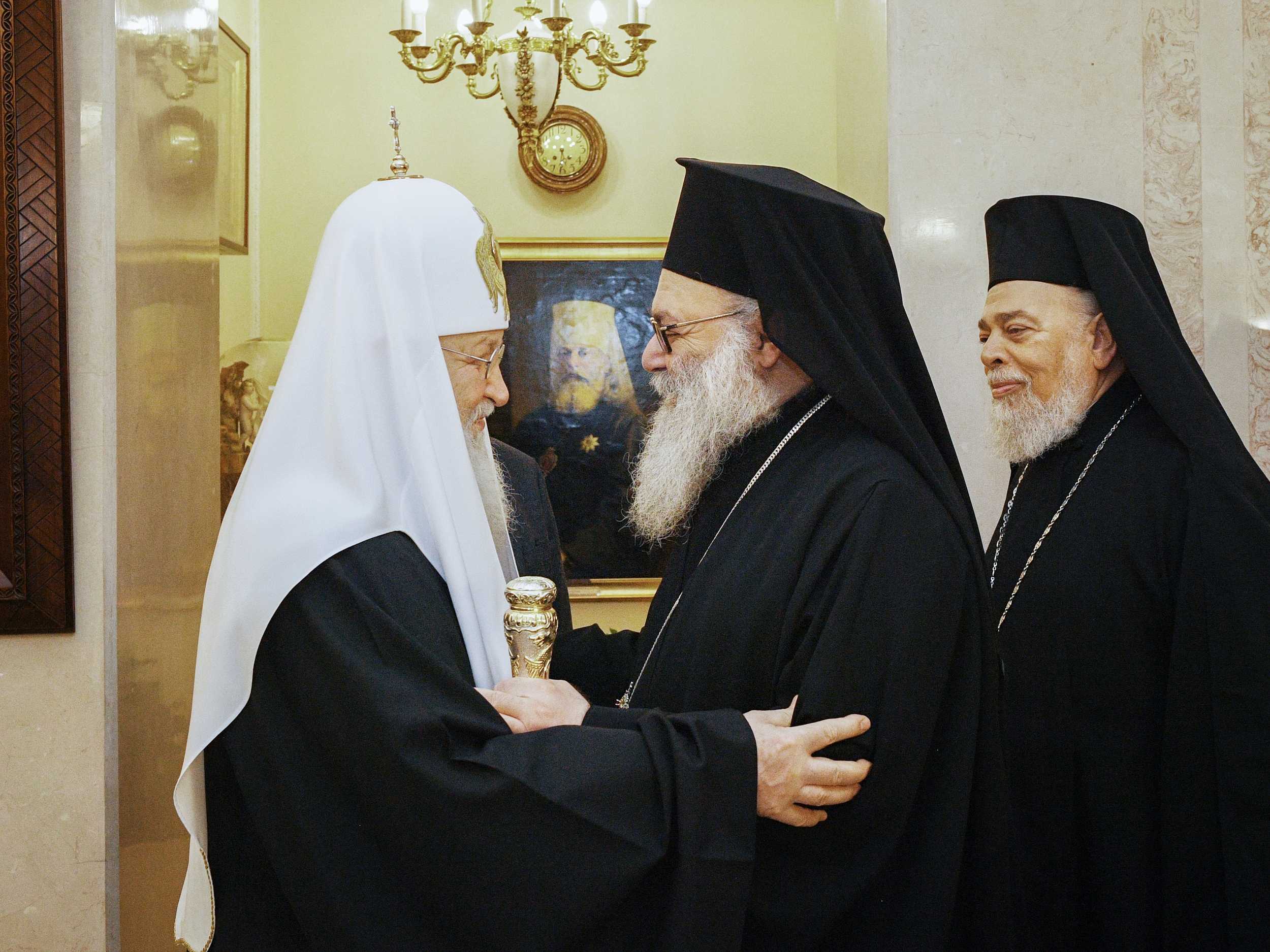 Святейший Патриарх Московский Кирилл и Блаженнейший Патриарх Антиохийский Иоанн