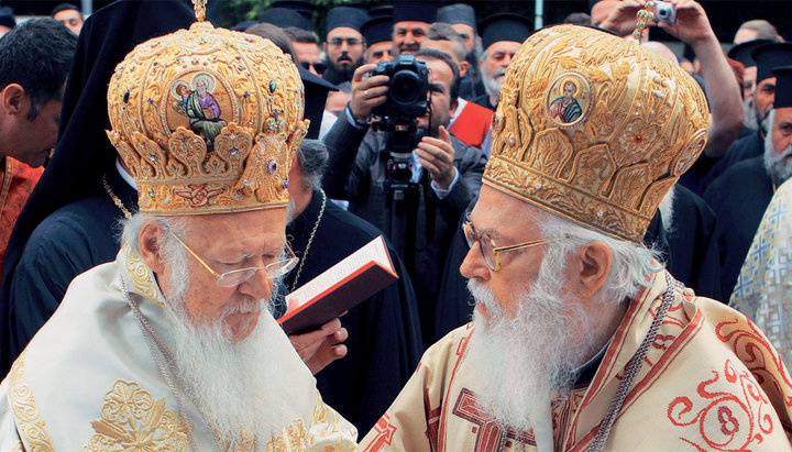 Патриарх Константинопольский Варфоломей и Блаженнейший Архиепископ Албанский Анастасий