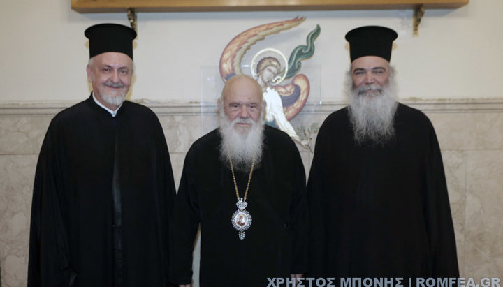 Блаженнейший Архиепископ Афинский Иероним и представители Фанара