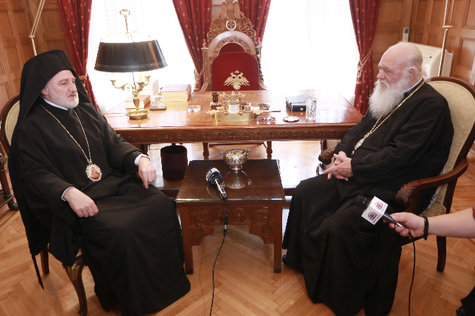 Блаженнейший Архиепископ Афинский Иероним и митрополит Елпидофор
