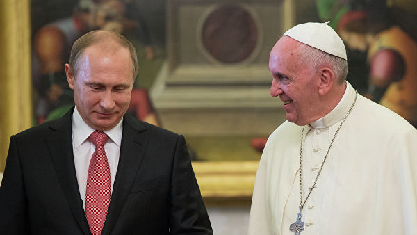 Владимир Путин и Папа Римский Франциск