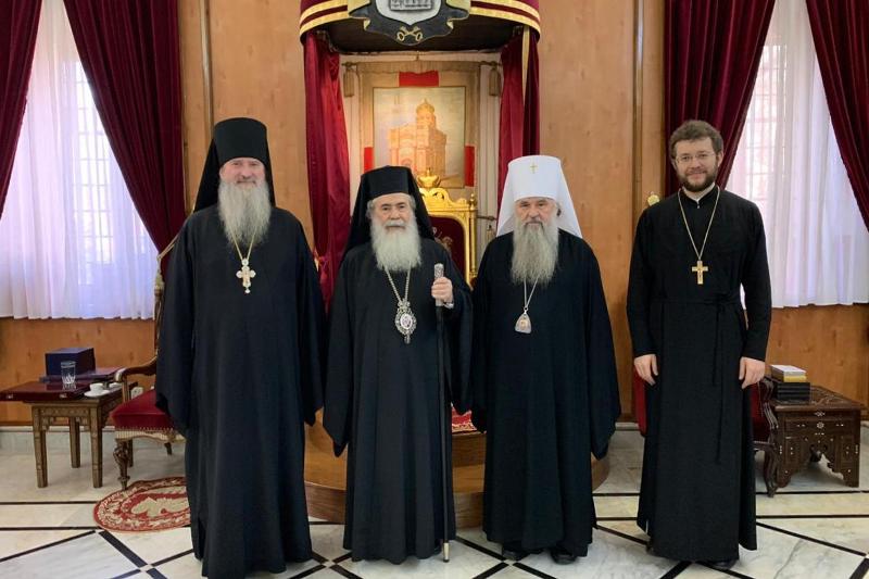 Состоялась встреча митрополита Санкт-Петербургского и Ладожского Варсонофия с Патриархом Иерусалимским Феофилом