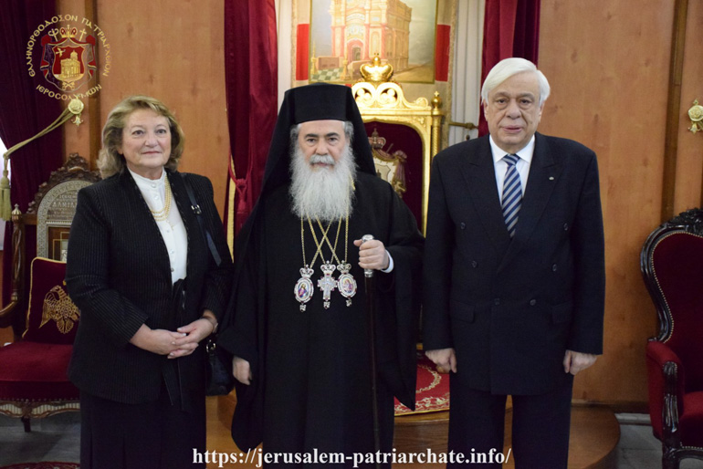 Патриарх Иерусалимский Феофил III и президент Греции Прокопис Павлопулос