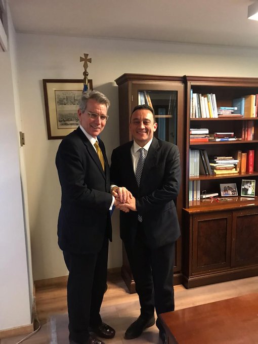 Посол США в Греции Джеффри Пайетт встретился с новым заместителем министра иностранных дел страны Костасом Власисом