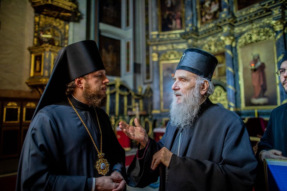 Патриарх Сербский Ириней и епископ Барышевский Виктор
