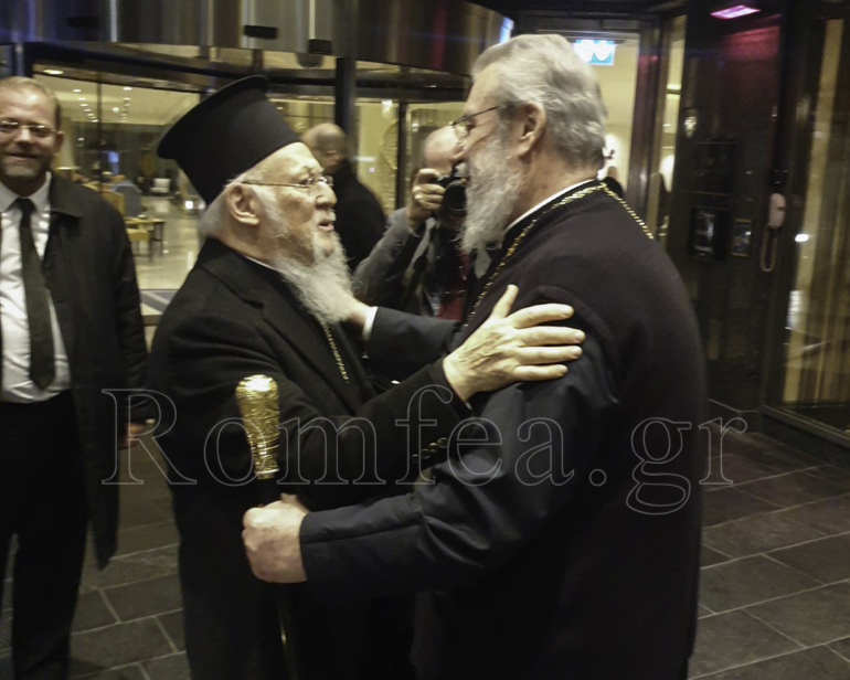 Патриарх Варфоломей и Архиепископ Кипрский Хризостом