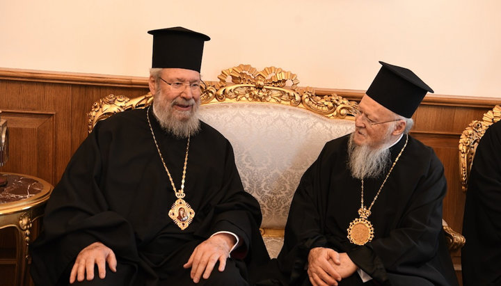 Патриарх Константинопольский Варфоломей и Архиепископ Кипрский Хризостом