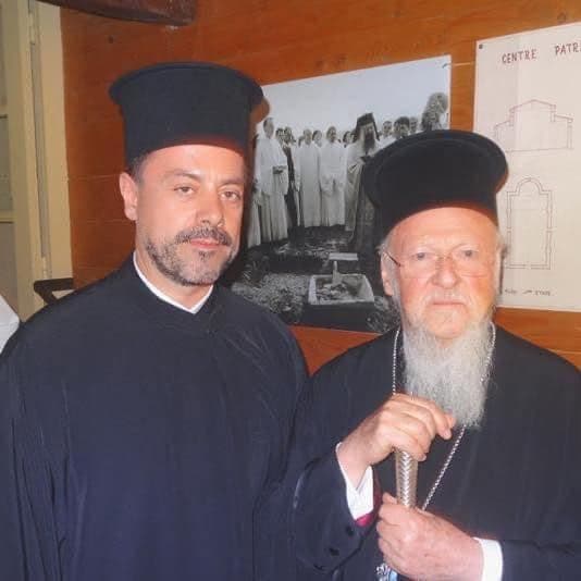 Патриарх Варфоломей и священник Николай Какавелакис