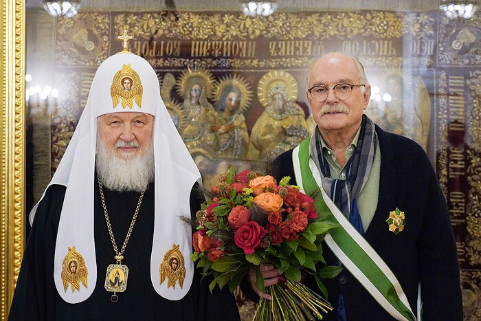 Святейший Патриарх Кирилл и Никита Михалков