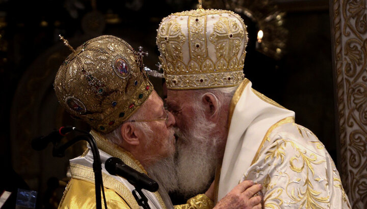Патриарх Варфоломей и Архиепископ Афинский Иероним