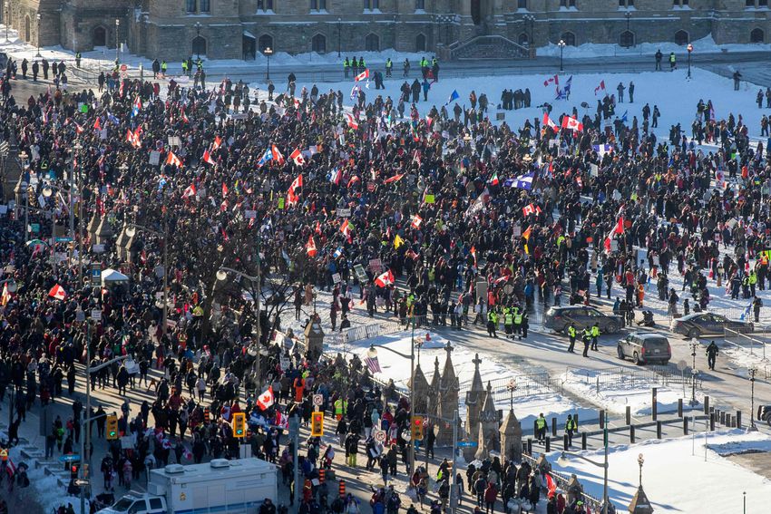 Протесты в Канаде против ковид-ограничений