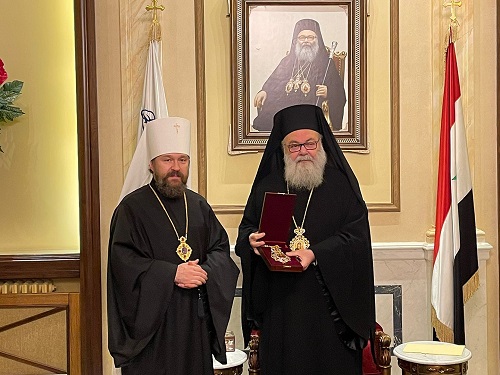 Антиохийский Патриарх Иоанн и митрополит Волоколамский Иларион